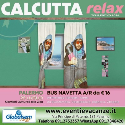 BUS per CALCUTTA in Concerto a Palermo il 25 luglio 2024