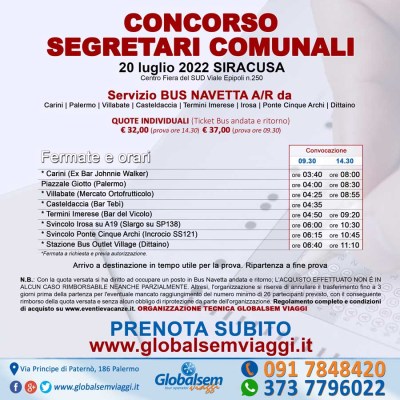 concorso-siracusa-globalsem-viaggi-agenzia-palermo-segretari-comunali-acquista-ticket-online