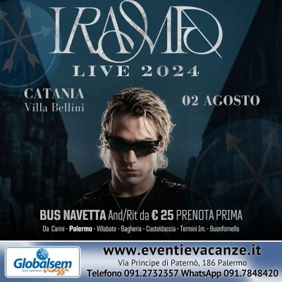 BUS per IRAMA da Palermo in Concerto a Catania 02 agosto 2024