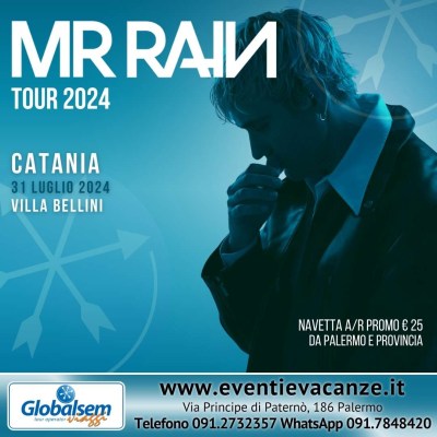 BUS per MR Rain da Palermo in Concerto a Catania il 31 luglio 2024