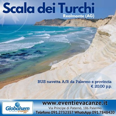 Scala dei Turchi - Bus Navetta da Palermo ogni domenica d'estate