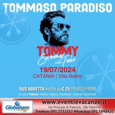 BUS per Tommaso Paradiso da Palermo in Concerto a Catania il 19 luglio 2024